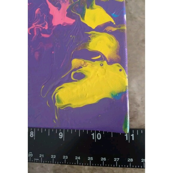 Faith Over Fear Mixed Media Acrylic Pour Inspirational Art Canvas Wall Decor - Picture 10 of 16